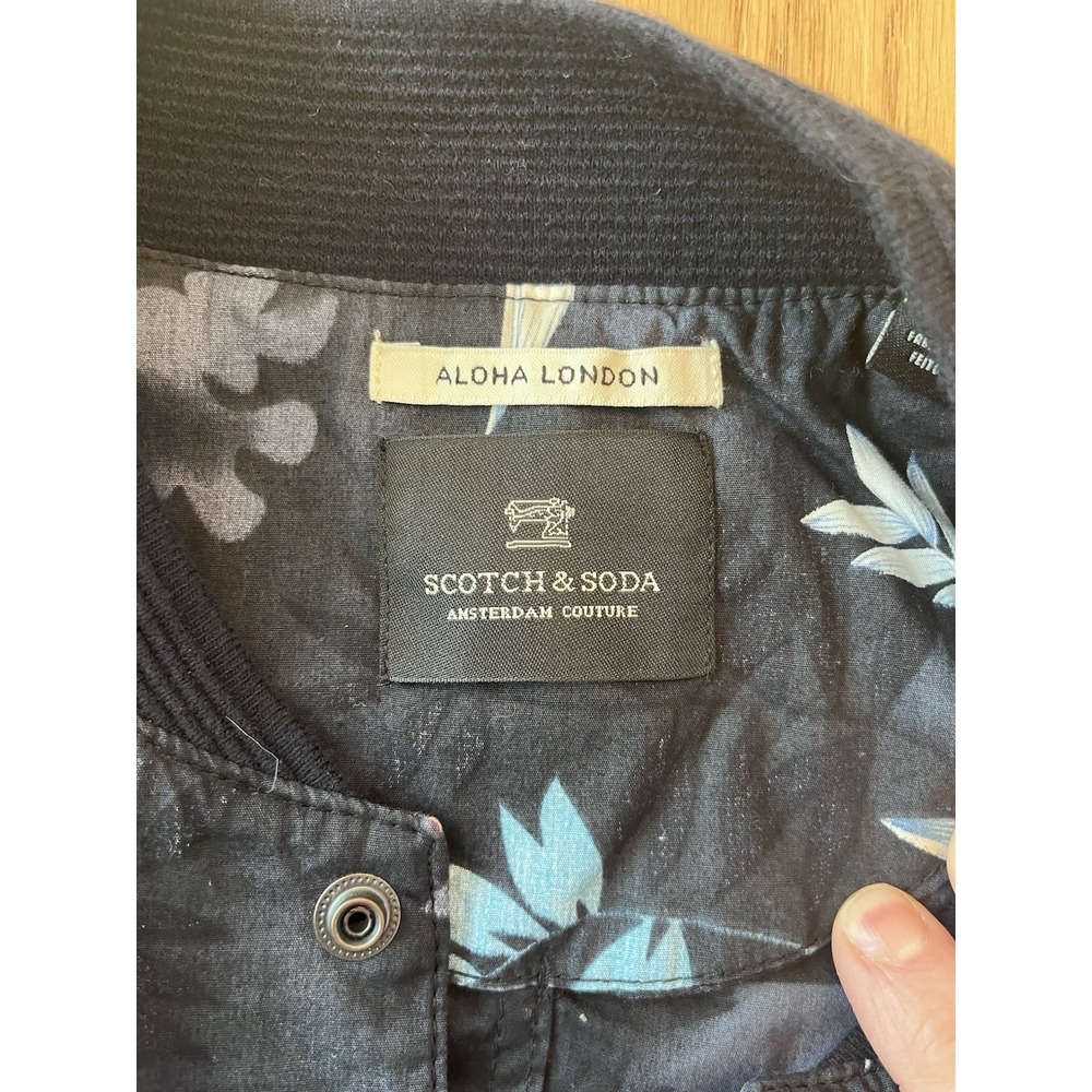 Scotch & Soda Light Weight Bomber Jacket Men's Floral Medium Summer Vibes - Picture 2 of 8